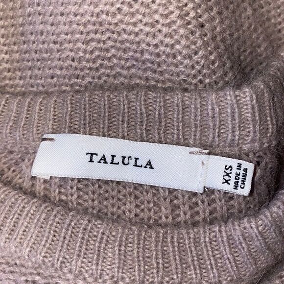 TALULA Tan Angora Goat Hair Knit Sweater-XXS - Picture 5 of 7